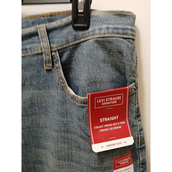Signature by Levi Strauss & Co. Men’s Straight Leg Relaxed Jeans Size 40x32 New - Picture 11 of 16